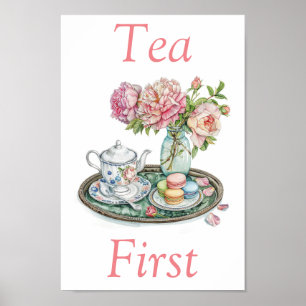Modern poster art print tea