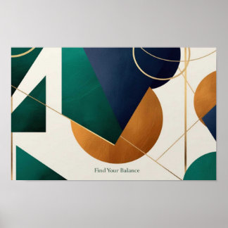 Modern poster minimalist with overlapping triangle