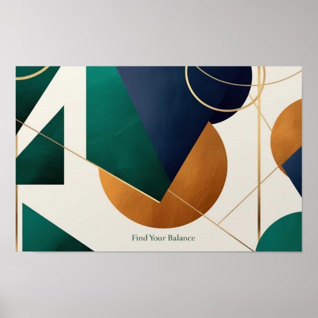 Modern poster minimalist with overlapping triangle (Front)