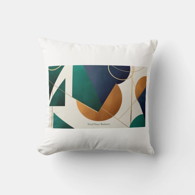 Modern poster minimalist with overlapping triangle cushion (Front)