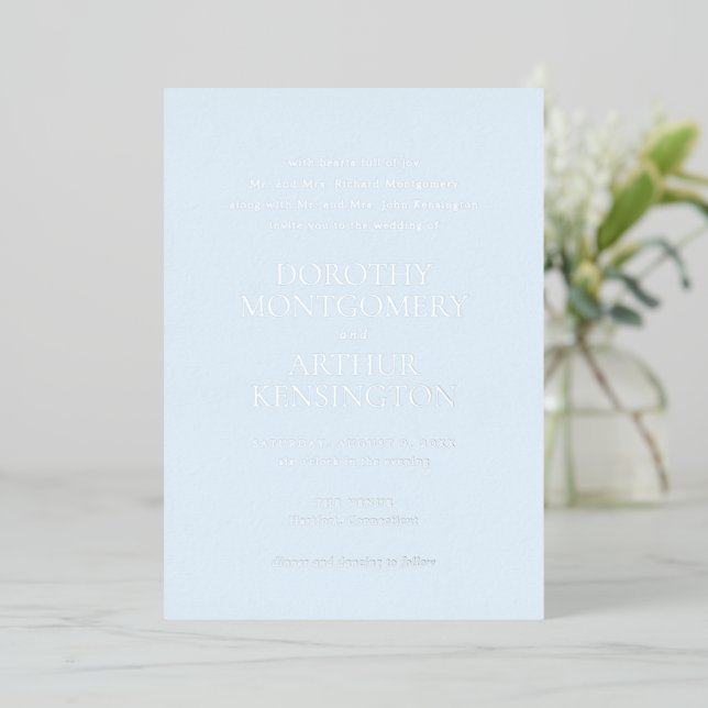 Modern Powder Blue Elegant Wedding (Standing Front)