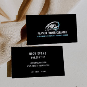 Modern Power Washing Logo Business Card