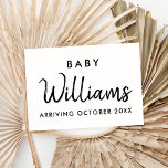 Modern Pregnancy Announcement Card<br><div class="desc">Modern minimalist personalised name pregnancy announcement card. Let your friends and family know you are expecting with this elegant minimal design.</div>