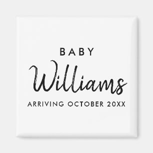 Modern Pregnancy Announcement Magnet