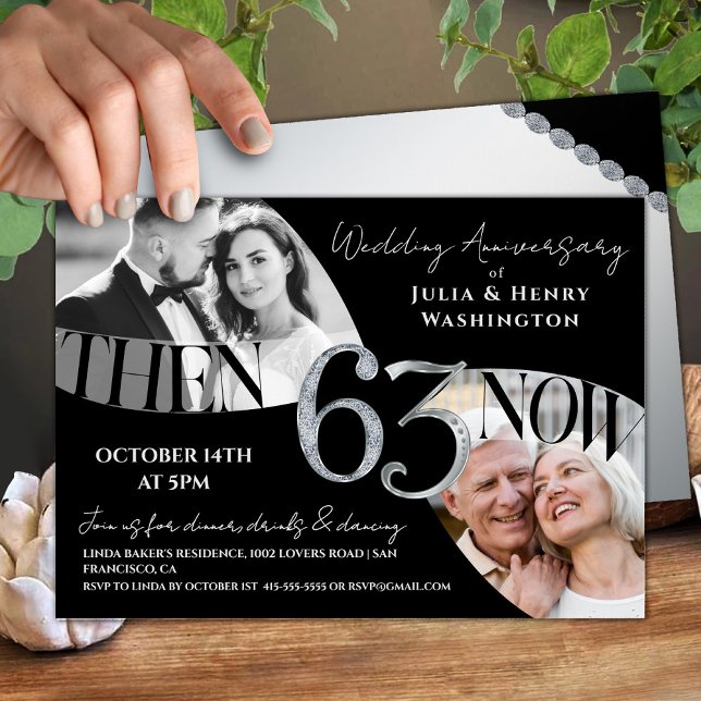 Modern Premium 63rd Wedding Anniversary Invitation (Creator Uploaded)