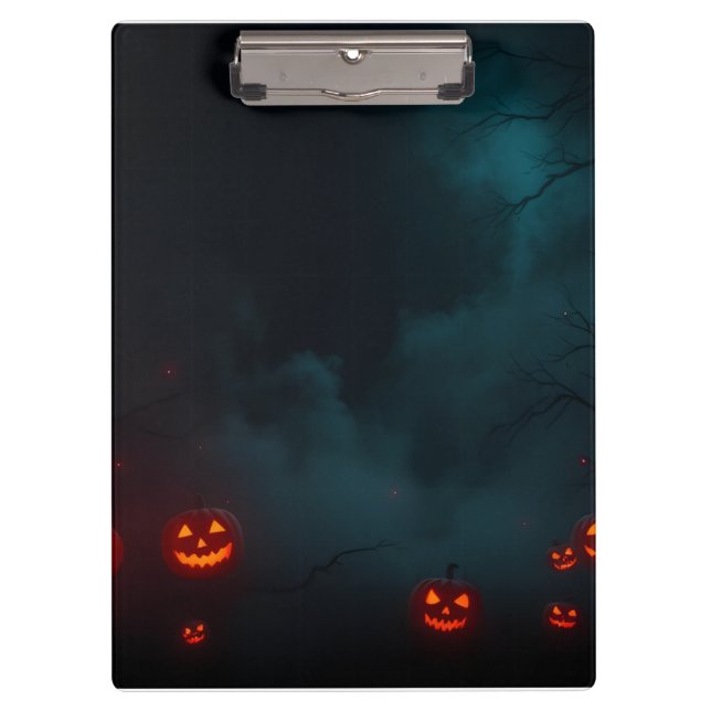 Modern Premium Halloween Branding Design Clipboard (Front)