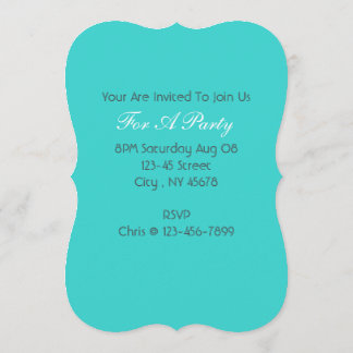 modern preppy girly chic aqua teal blue turquoise invitation