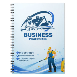 Modern Pressure Washing Power Wash House Cleaning Notebook