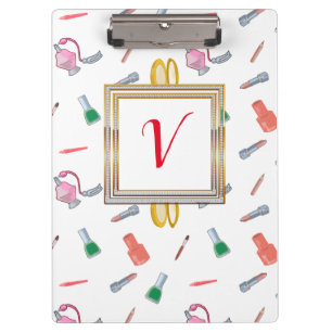 Modern Pretty Red Chic Girly Clipboard