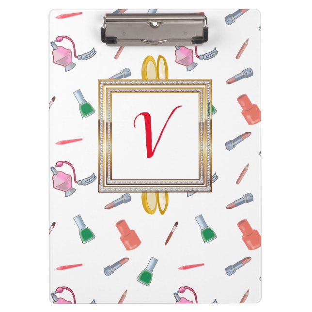 Modern Pretty  Red Chic Girly Clipboard (Front)