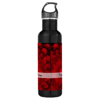 Modern pretty  red fractal pattern 710 ml water bottle