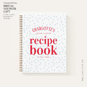Modern Pretty Spot Bridal Shower Gift Recipe Book