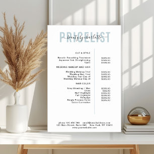 Modern,  price list Poster
