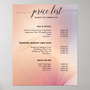 Modern, pricelist Sign