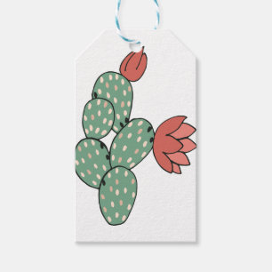 Modern Prickly Pear Cactus Gift Tags