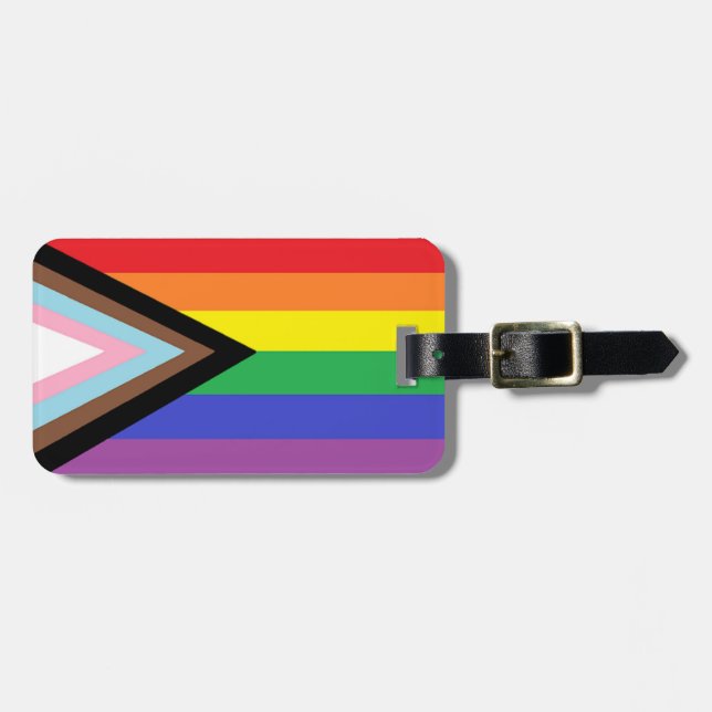 "Modern Pride Flag" Luggage Tag (Front Horizontal)