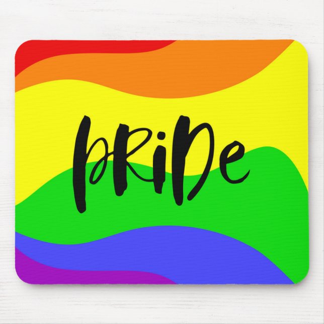 Modern Pride Rainbow Mouse Pad (Front)