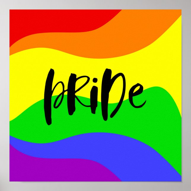 Modern Pride Rainbow Poster (Front)