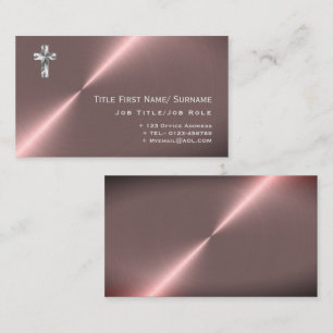 Modern Priest Pastor Minister Deacon Clergy Faith Business Card