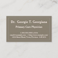Modern Primary Care Physician Business Card