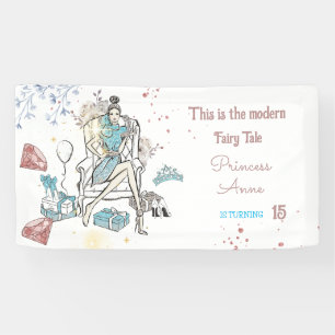 Modern Princess Royal Birthday Banner