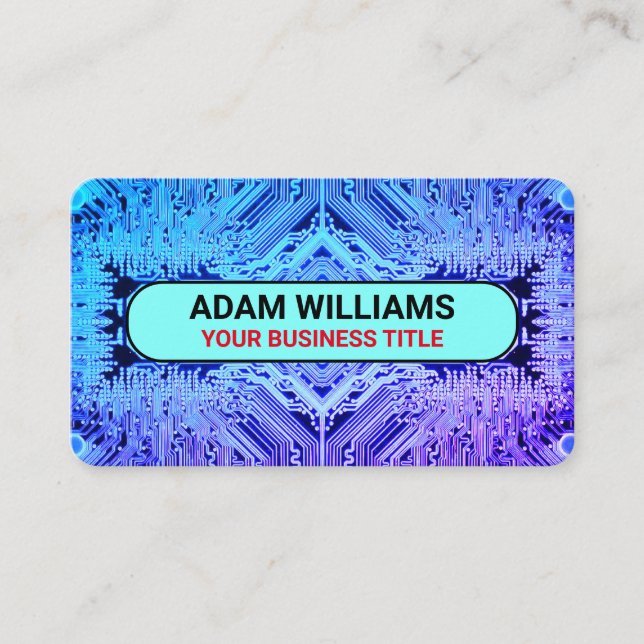 Modern Printed Circuit Board (PCB) QR Code Business Card (Front)