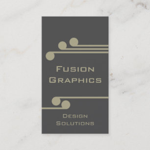 Modern Pro Business Card, Grey & Beige Card
