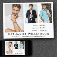 Modern Pro Model Actor 3 Photos Comp Card