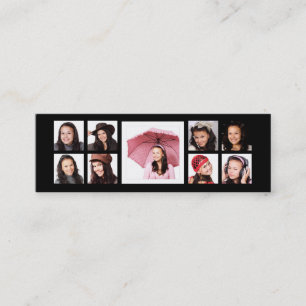 Modern Pro Portrait Photographer Mini Business Card