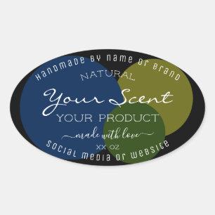 Modern Product Packaging Labels Black Blue Green