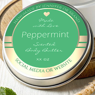 Modern Product Packaging Labels Green and Gold