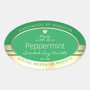 Modern Product Packaging Labels Green and Gold