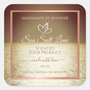 Modern Product Packaging Labels Ocean Brown Sunset