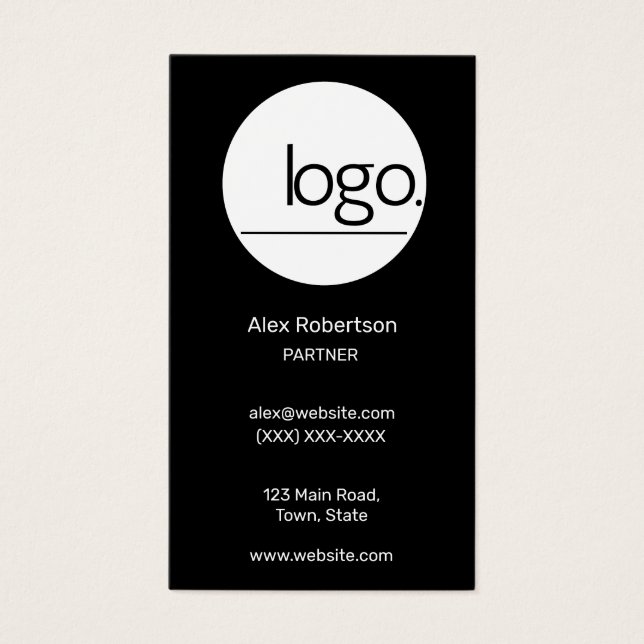 MODERN PROESSIONAL BLACK WHITE LOGO VERTICAL (Front)