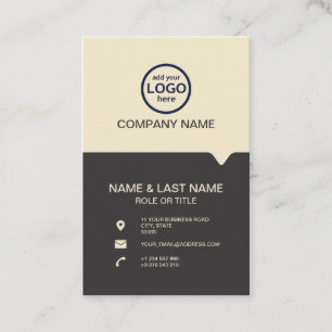 Modern Professional 2 colours add your logo Business Card