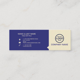 Modern Professional 2 colours add your logo Mini Business Card
