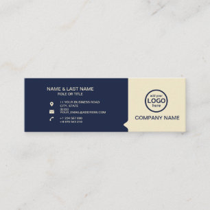Modern Professional 2 colours add your logo Mini Business Card