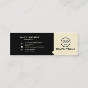 Modern Professional 2 colours add your logo Mini Business Card