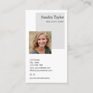 Modern Professional Add Your Logo Real Estate Business Card