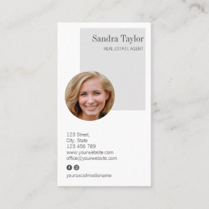 Modern Professional Add Your Logo Real Estate Business Card