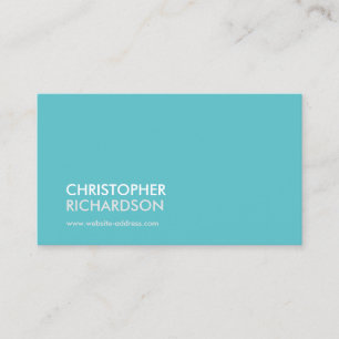 MODERN PROFESSIONAL Aqua Blue Business Card