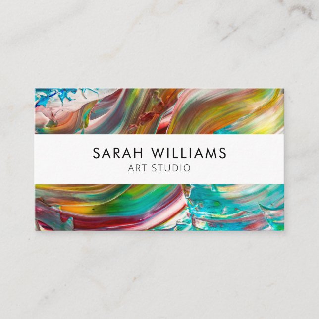 Modern Professional Artist Business Card (Front)