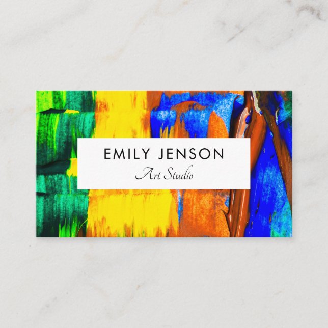 Modern Professional Artist Business Card (Front)
