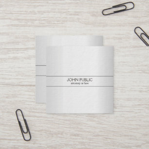 Modern Professional Attorney Lawyer Thick Luxury Square Business Card
