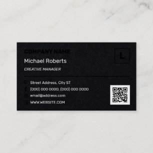 Modern professional black business card