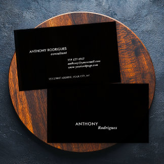 Modern Professional Black Business Card