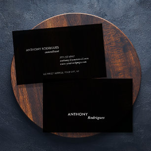 Modern Professional Black Business Card