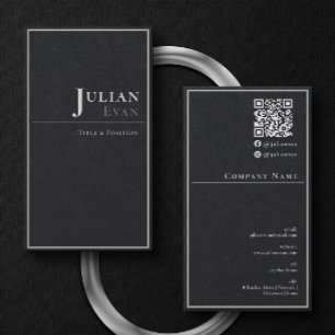 Modern Professional Black Business Card