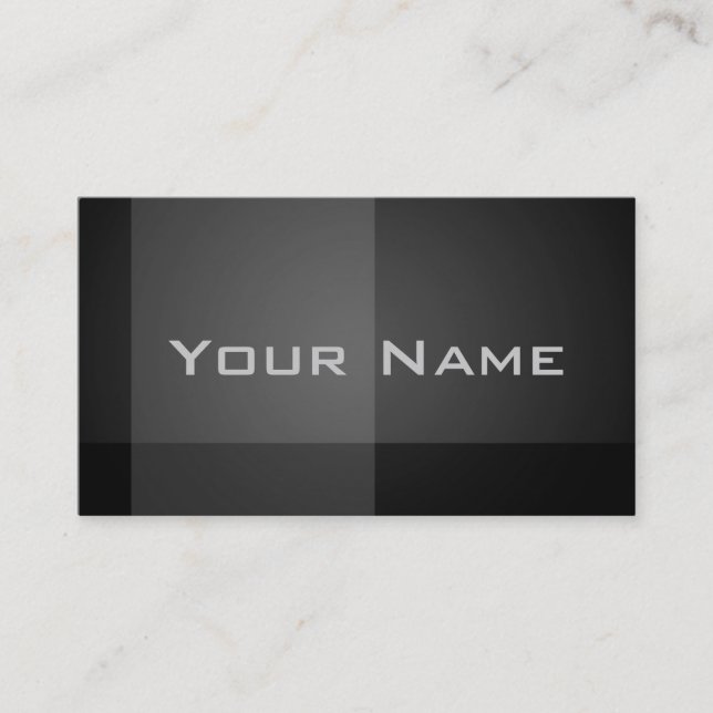 Modern Professional Black Gloss Business Card (Front)