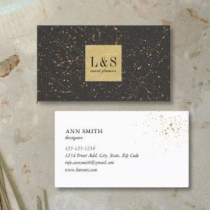Modern Professional Black Gold Business Card
